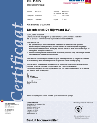 KIWA certificaat