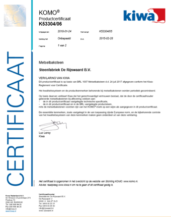 KOMO certificaat